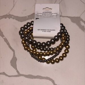 Full Tilt Metallic Beaded Bracelet Trio